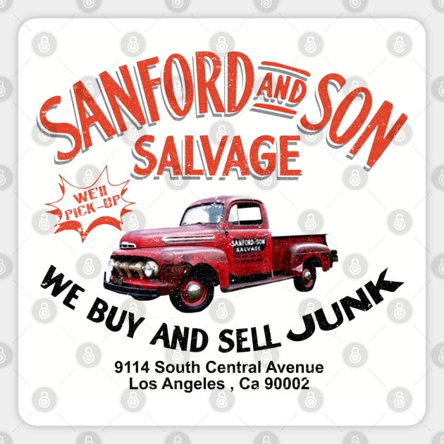 Sanford and Son Salvage Worn Truck Magnet by Alema Art